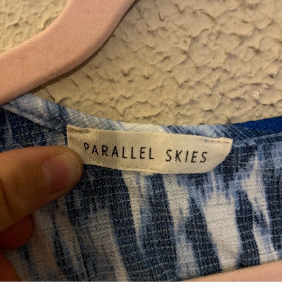 Parallel Skies Blue & White Button-Down Blouse Size Xl casual everyday beach - Picture 7 of 7